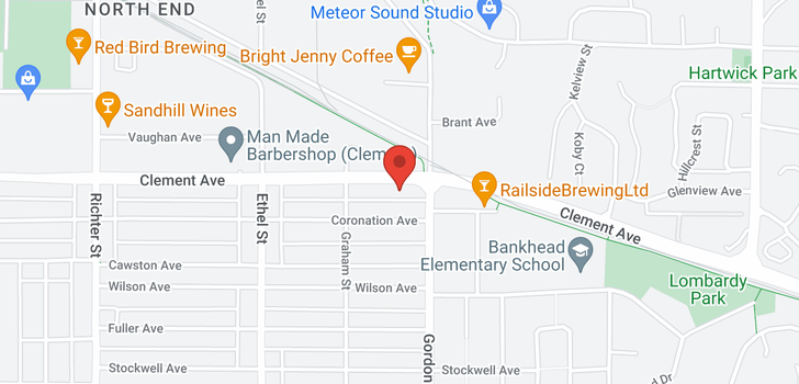 map of #1 1077 Clement Avenue